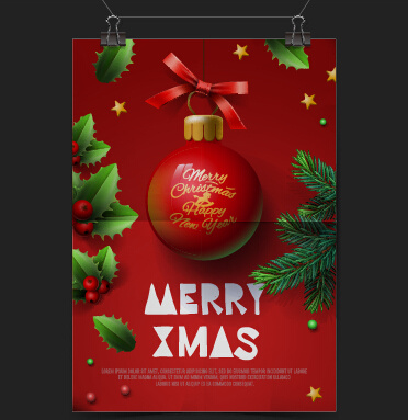 red christmas flyer 