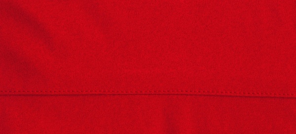 red cloth with seam