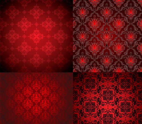 red decorative pattern background vector