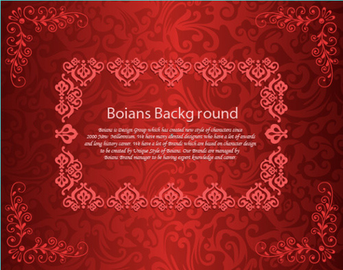 red decorative pattern background vector 