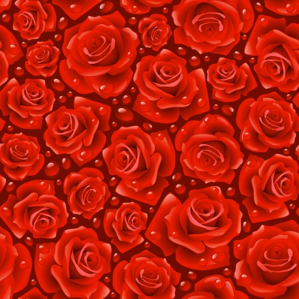 roses painting red monochrome decor