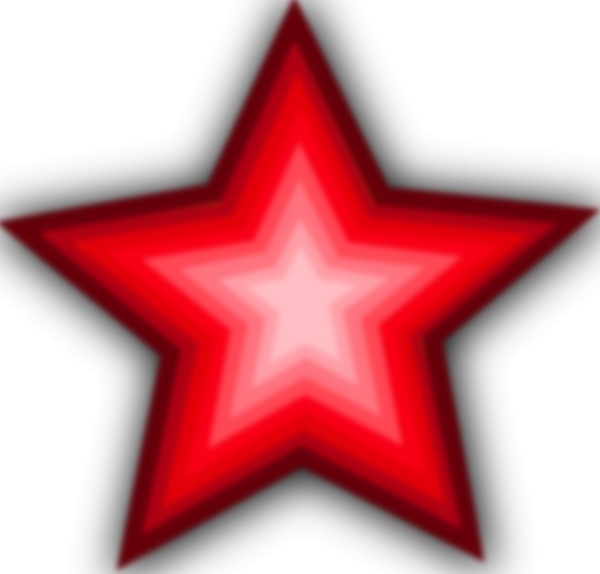Red Gradient Star clip art