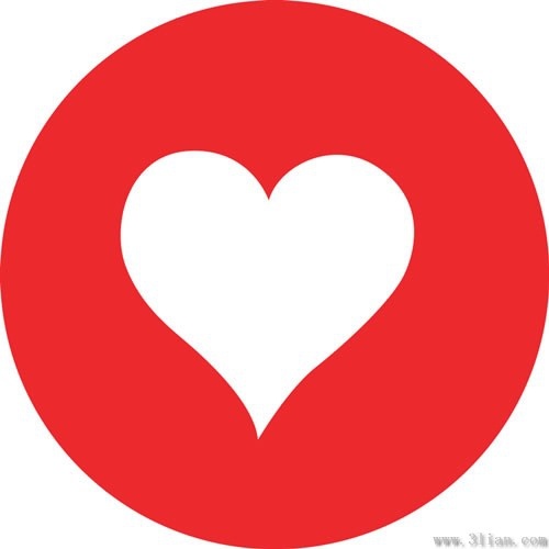 Red heartshaped icon vector Vectors graphic art designs in editable .ai ...