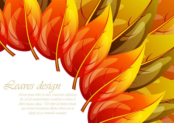 red leaves background vector art