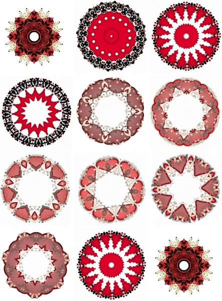 red medallions motifs