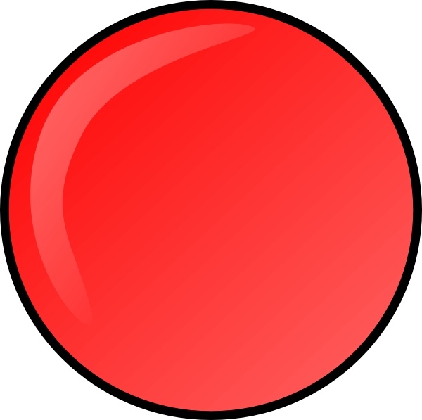 Red Round Button clip art Free vector in Open office drawing svg ( .svg