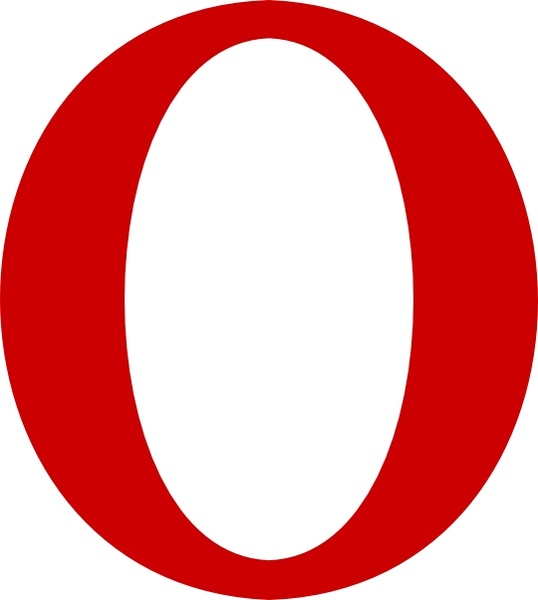 Red Serif O Letter clip art 
