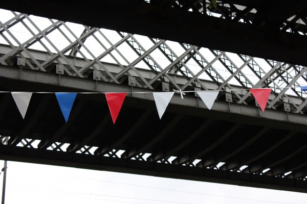 red white and blue bunting