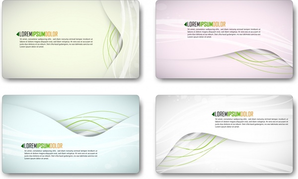 business card template elegant modern curves decor
