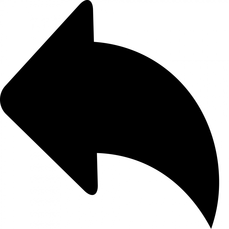 reply icon flat black dynamic arrow shape