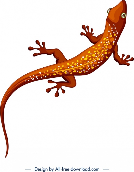 reptile background gecko icon 3d colored design
