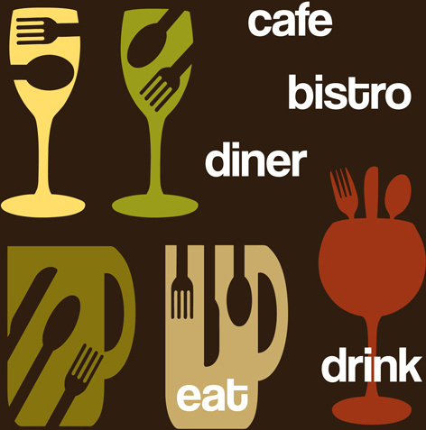 restaurant drink menu creative vector
