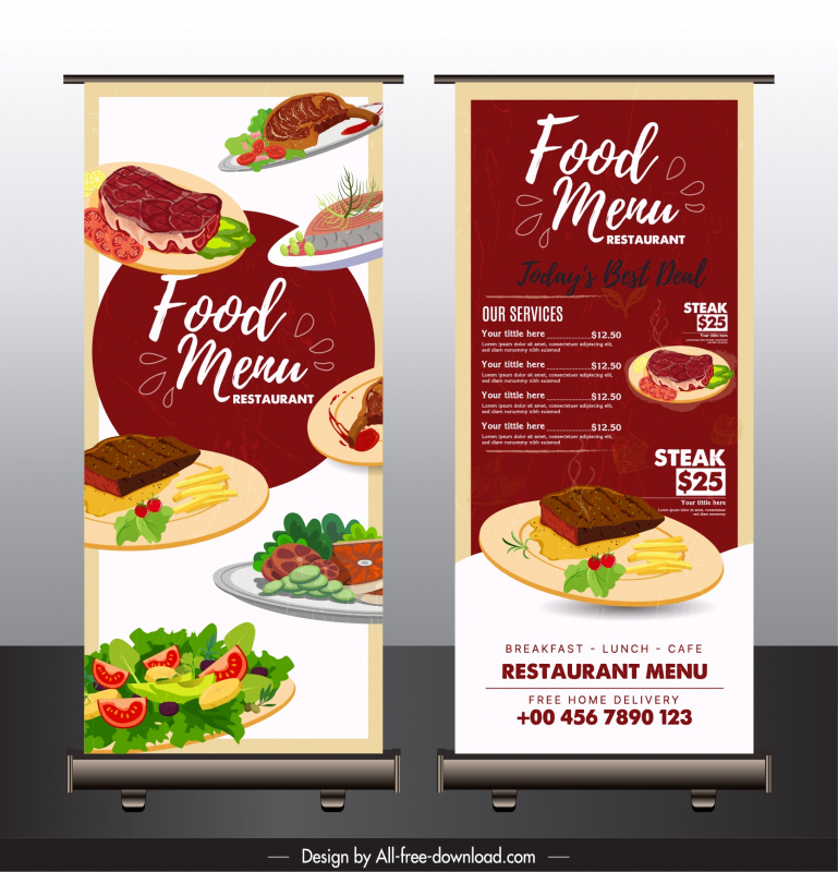 restaurant food  advertising poster classic standee