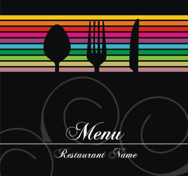 restaurant menu cover background vector 
