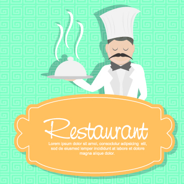 restaurant menu cover design set