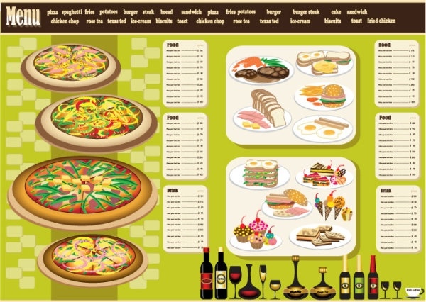 restaurant menu design 04 vector
