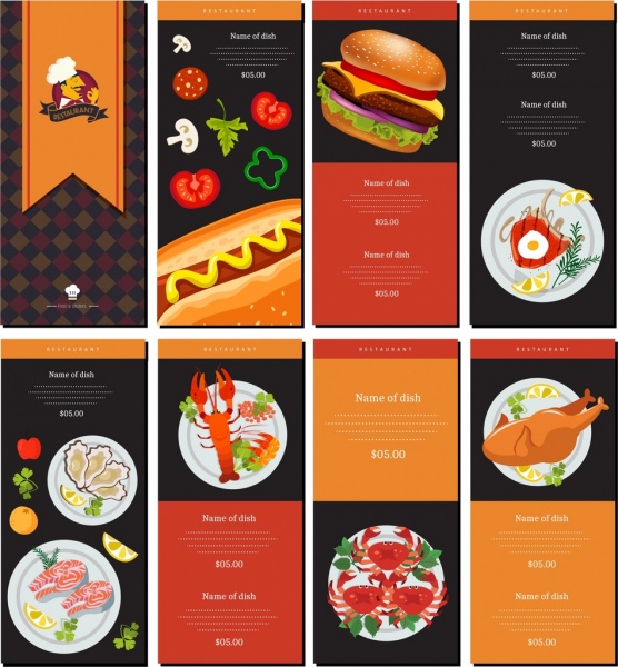 food menu design template