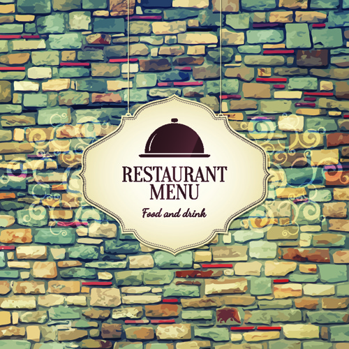 restaurant royal food menu cover vector