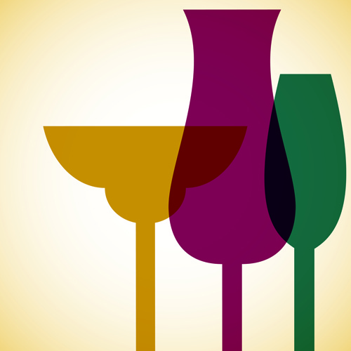 restaurant wine menu art cover vector