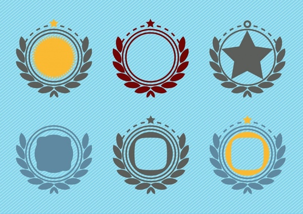 Retro Emblem Badge Decorations