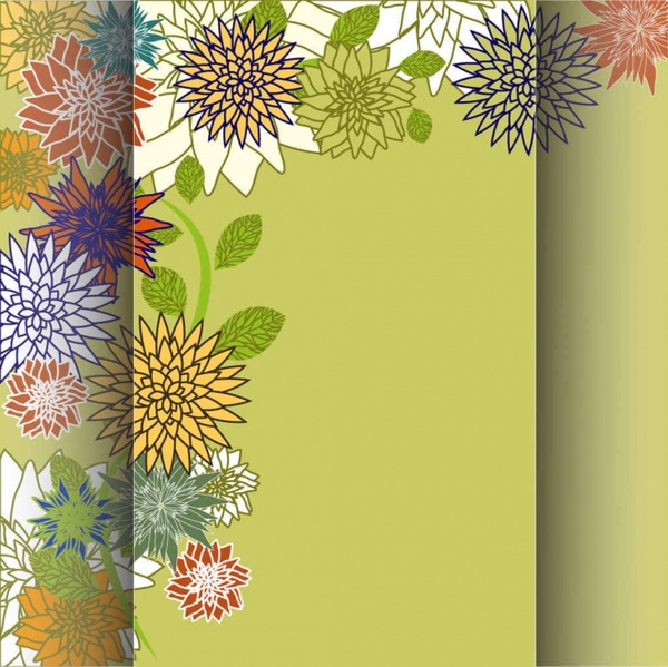 Retro floral background vector