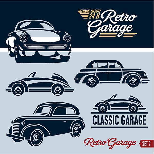 Retro garage logos creative design Free vector in Encapsulated ...