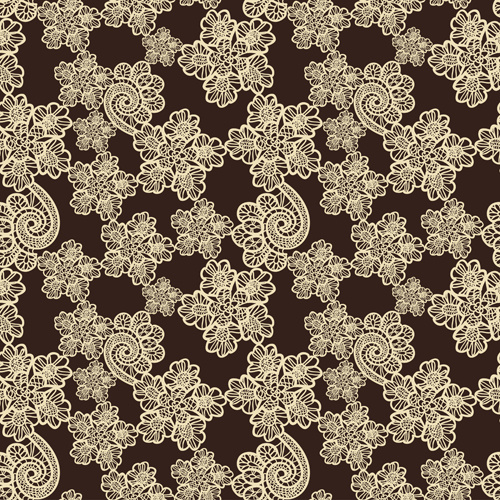retro lace ornament pattern seamless vector