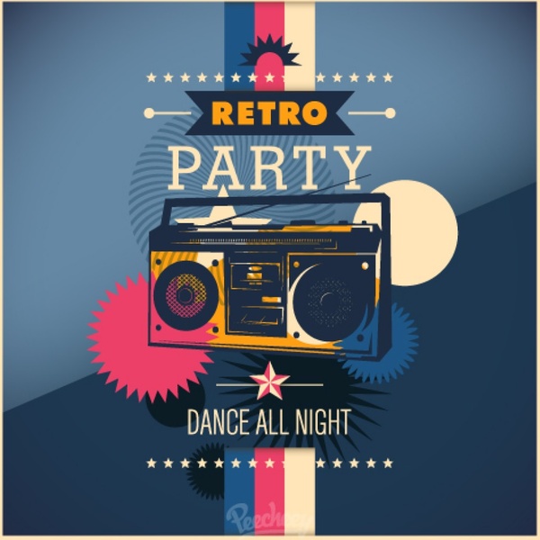 retro party poster 