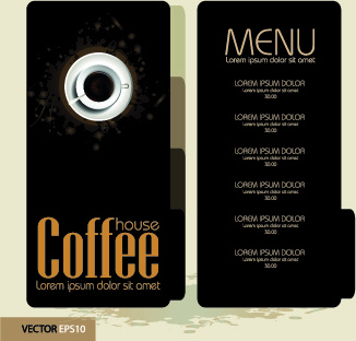 retro style coffee menu design