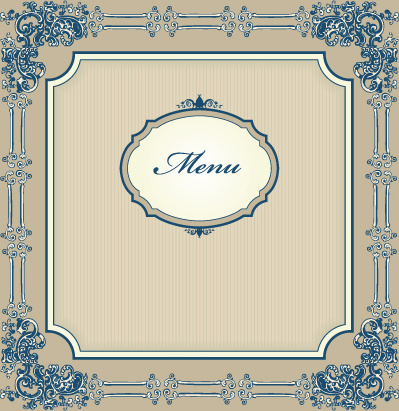 retro style frames with ornament vector