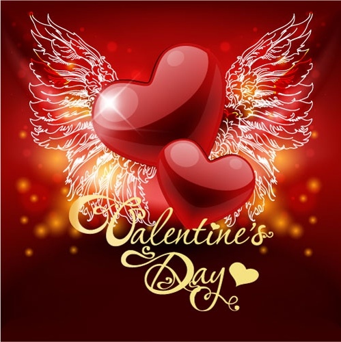 retro valentine39s day greeting card 02 vector 
