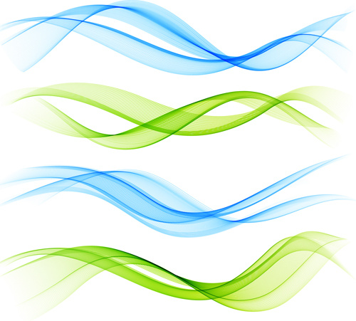 ribbon waves design vector