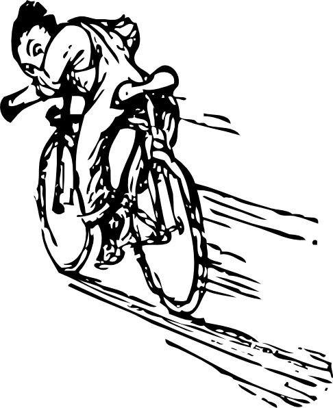 Riding A Bike clip art