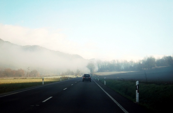 road fog horizon