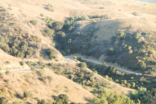 road winding through dry hills
