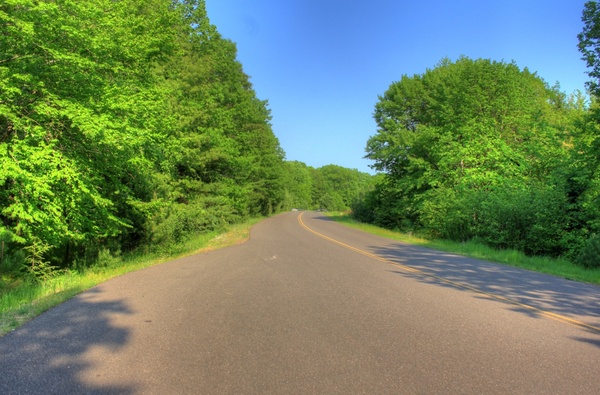 roadway at brunet island at brunet island state park wisconsin