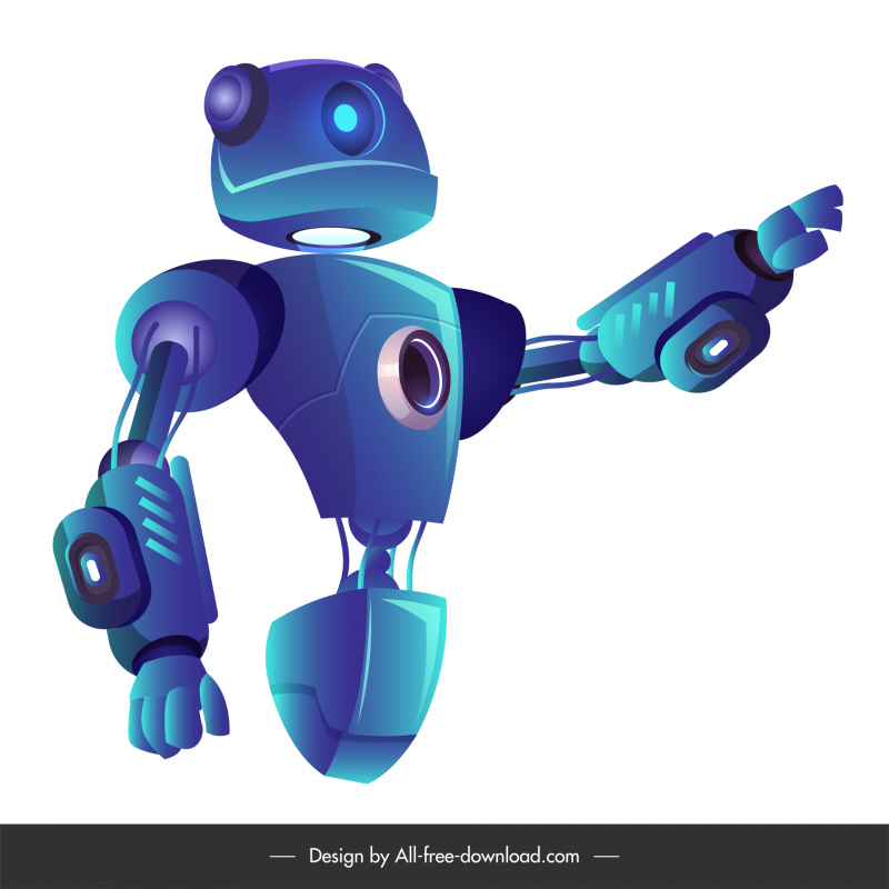 robot icon modern 3d sketch