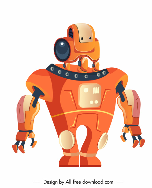 robot icon modern humanoid design