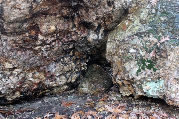 rock cave in blue mound state park wisconsin 