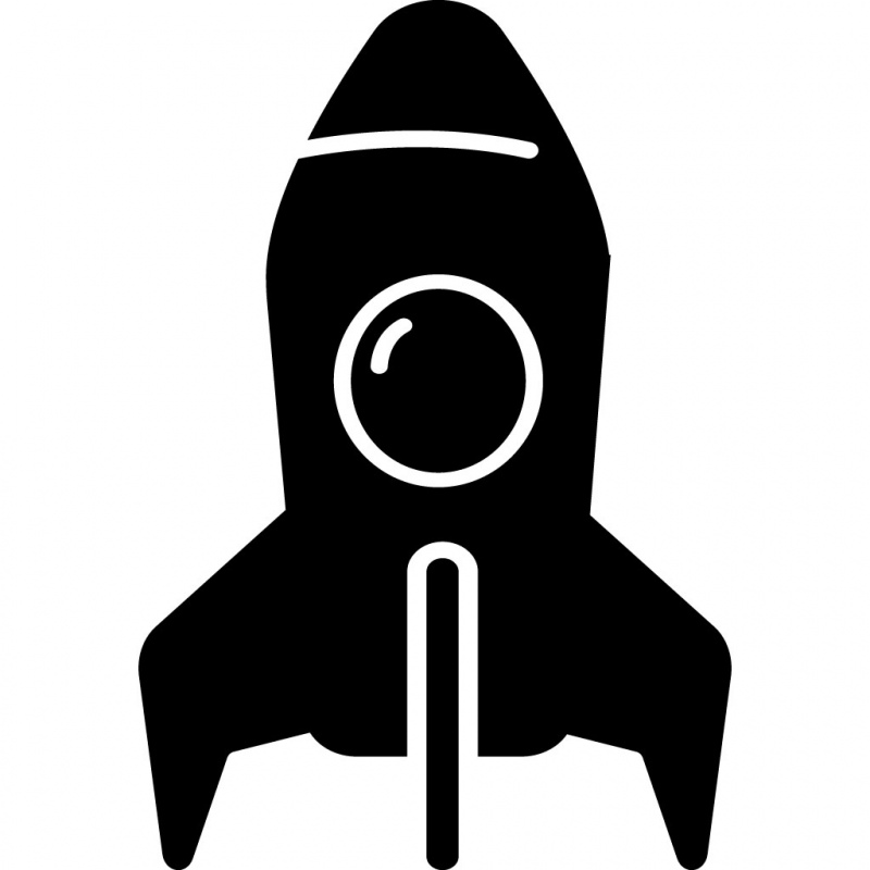 rocket sign icon flat silhouette sketch