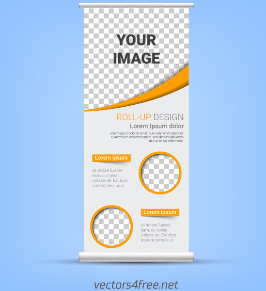 Roll Up Banner Template Vector Free Vector In Adobe Illustrator Ai Ai Vector Illustration Graphic Art Design Format Format For Free Download 317 kb