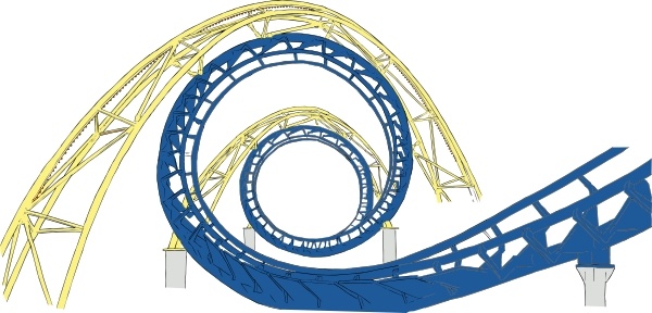 Roller Coaster Tracks clip art