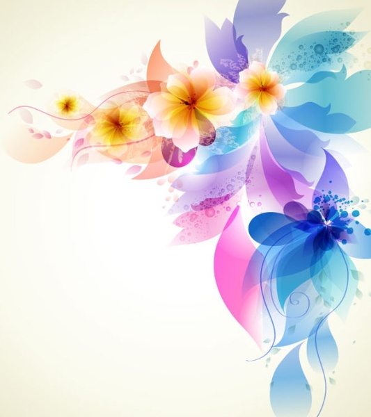 romantic flower background 03 vector