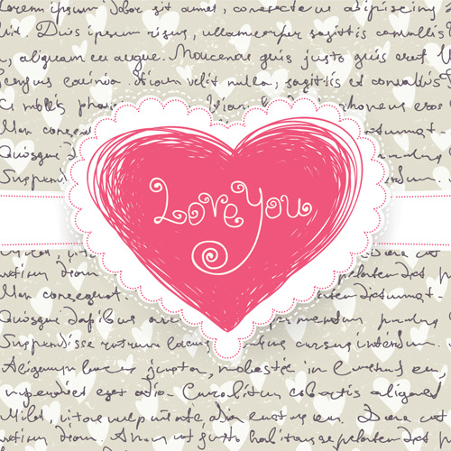 romantic happy valentine day cards vector
