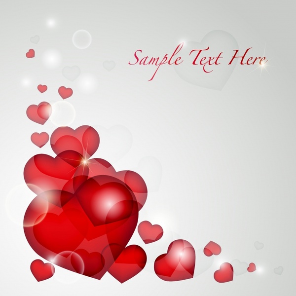 valentine background sparkling blurred red hearts decor
