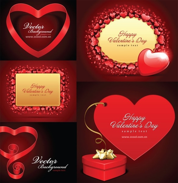 romantic valentine day love card vector