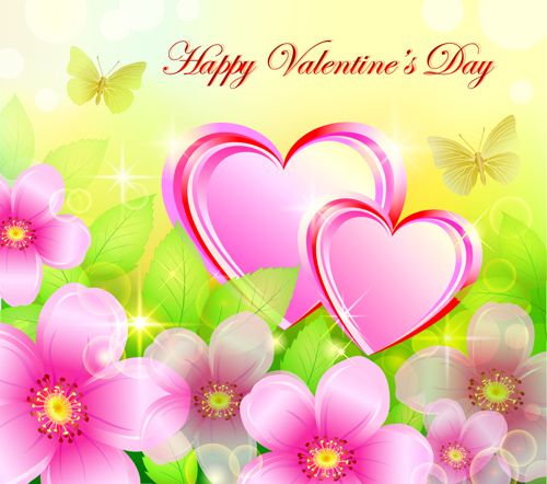 romantic valentine day theme background vector