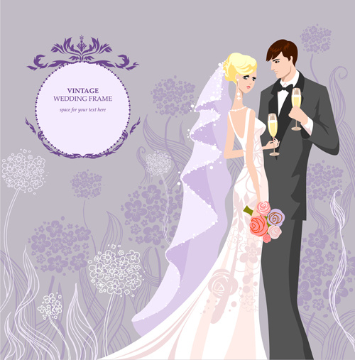  Romantic  wedding  elements backgrounds vector Free  vector 