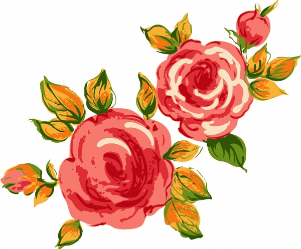 roses petals vector