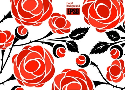 roses vector 3